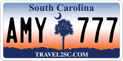 SC license plate AMY777