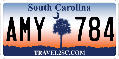 SC license plate AMY784