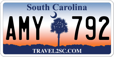 SC license plate AMY792