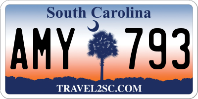 SC license plate AMY793