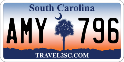 SC license plate AMY796