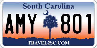 SC license plate AMY801