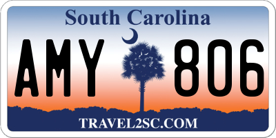 SC license plate AMY806