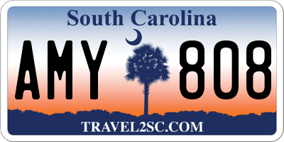 SC license plate AMY808