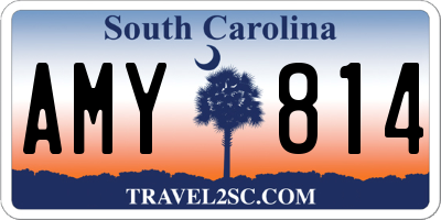 SC license plate AMY814