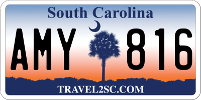 SC license plate AMY816