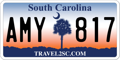 SC license plate AMY817