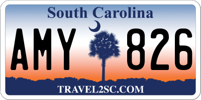 SC license plate AMY826