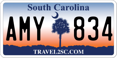 SC license plate AMY834