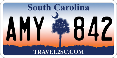 SC license plate AMY842