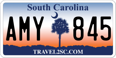 SC license plate AMY845