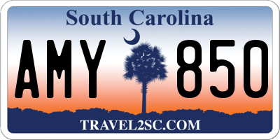 SC license plate AMY850