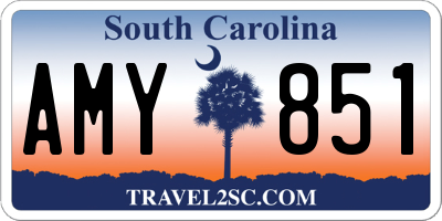 SC license plate AMY851