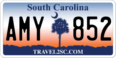SC license plate AMY852