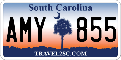 SC license plate AMY855