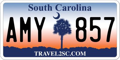 SC license plate AMY857