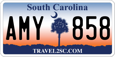 SC license plate AMY858
