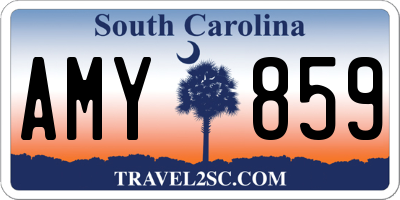 SC license plate AMY859