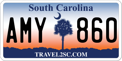 SC license plate AMY860