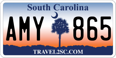 SC license plate AMY865