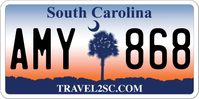 SC license plate AMY868