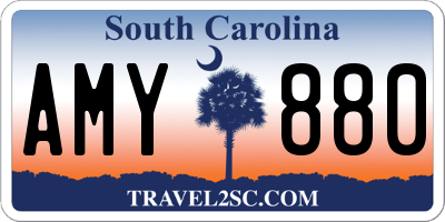 SC license plate AMY880