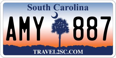 SC license plate AMY887