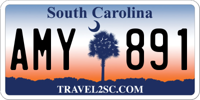 SC license plate AMY891