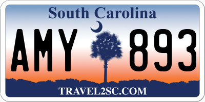 SC license plate AMY893