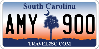 SC license plate AMY900