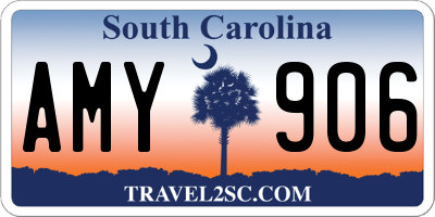SC license plate AMY906