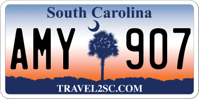 SC license plate AMY907
