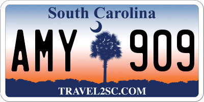 SC license plate AMY909