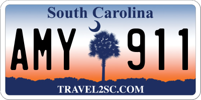 SC license plate AMY911