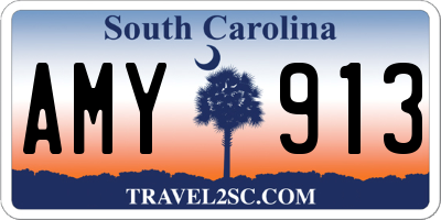 SC license plate AMY913