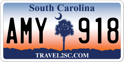 SC license plate AMY918