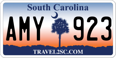 SC license plate AMY923