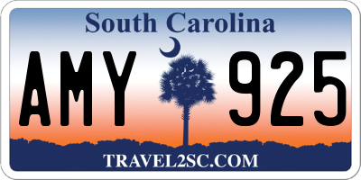 SC license plate AMY925