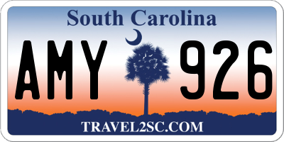 SC license plate AMY926