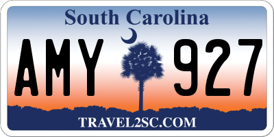 SC license plate AMY927