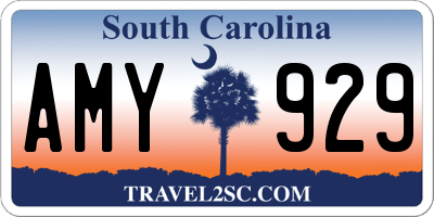 SC license plate AMY929