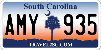 SC license plate AMY935