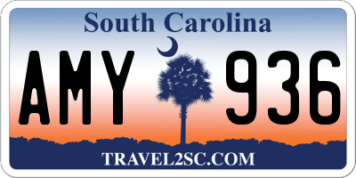 SC license plate AMY936