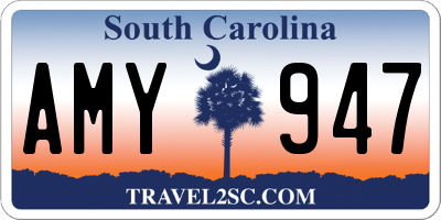 SC license plate AMY947