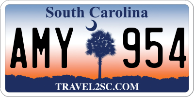 SC license plate AMY954