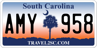 SC license plate AMY958