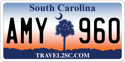 SC license plate AMY960