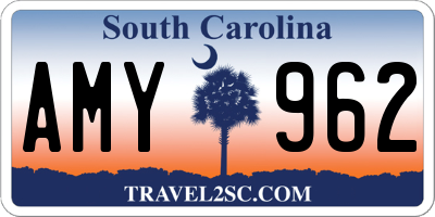 SC license plate AMY962