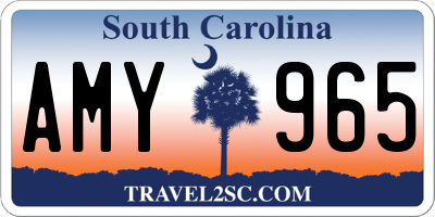 SC license plate AMY965