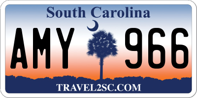 SC license plate AMY966